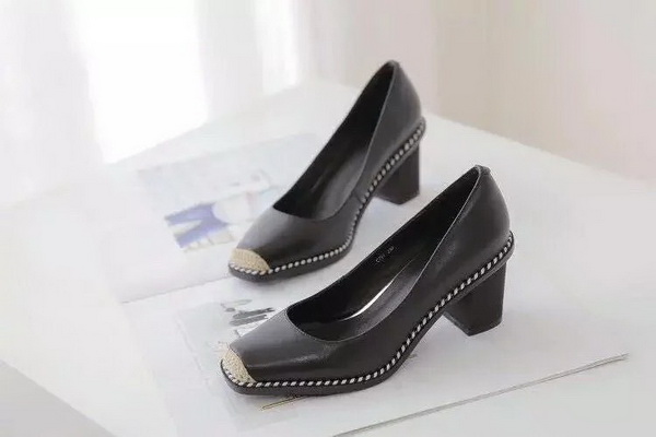 CHANEL Shallow mouth Block heel Shoes Women--004